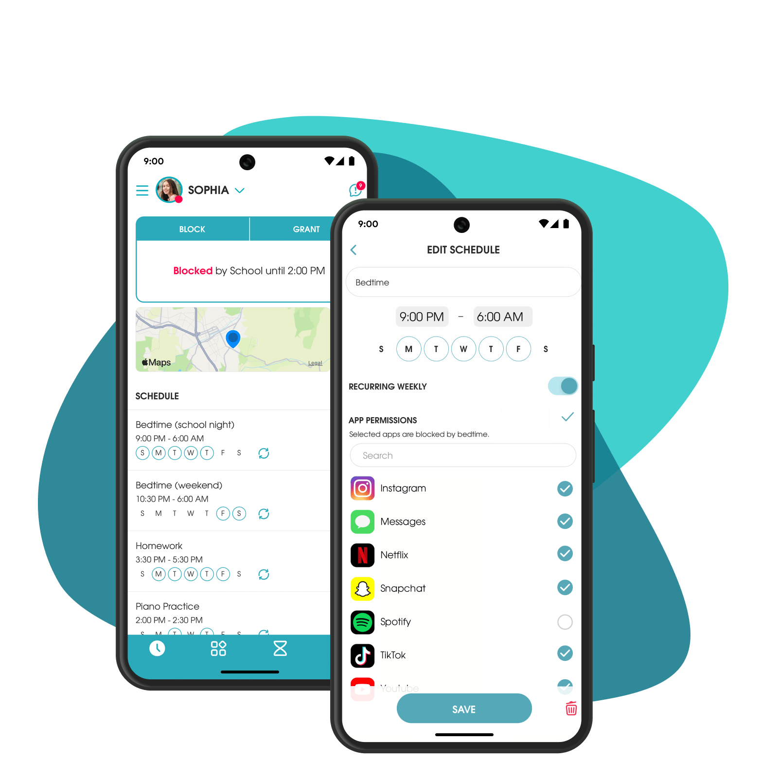 OurPact Schedules and App Schedules