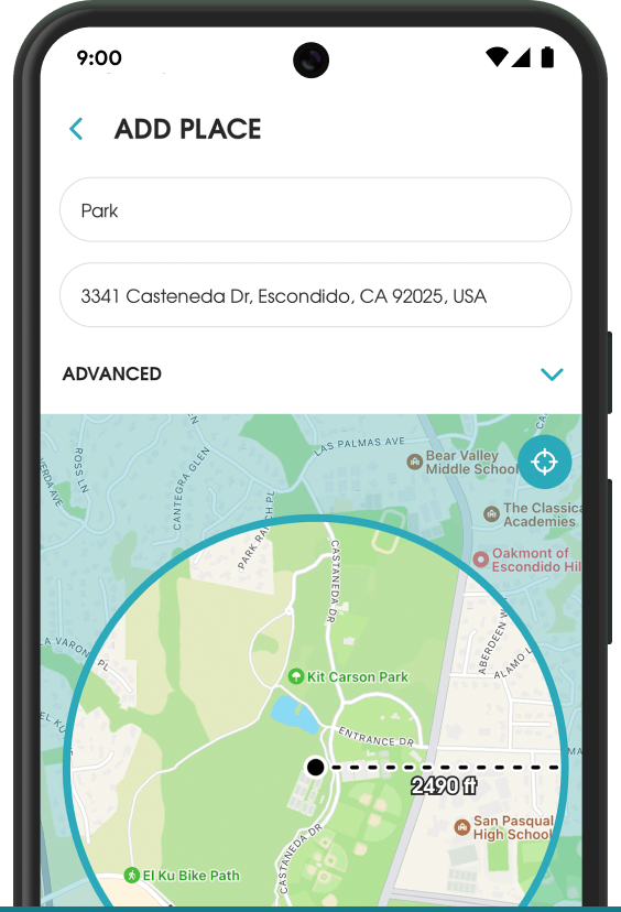 OurPact Family Locator Geofences for Androids