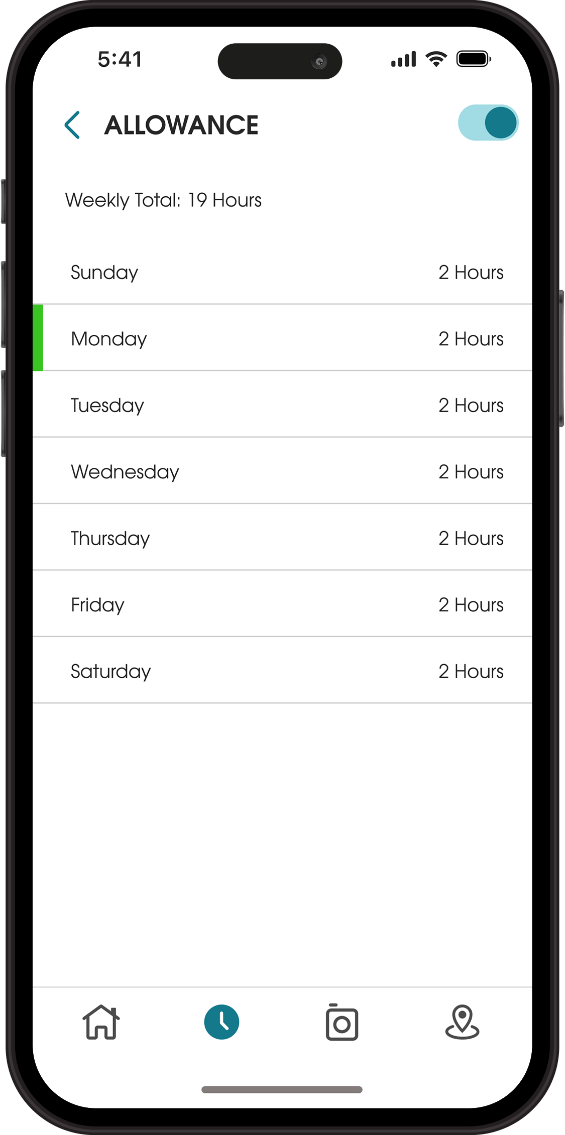 OurPact Allowance Dashboard